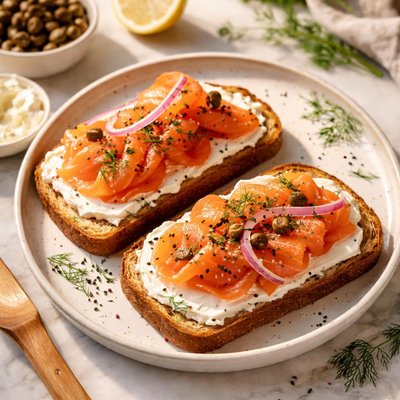 奶油奶酪三明治配金枪鱼