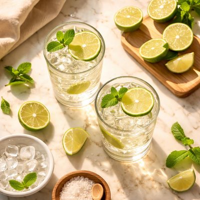 Key lime sparkling water