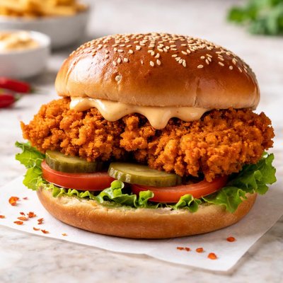 Kfc spicy chicken burger