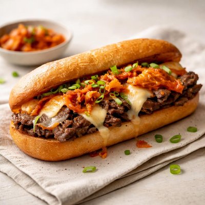 Kimchi cheese steak