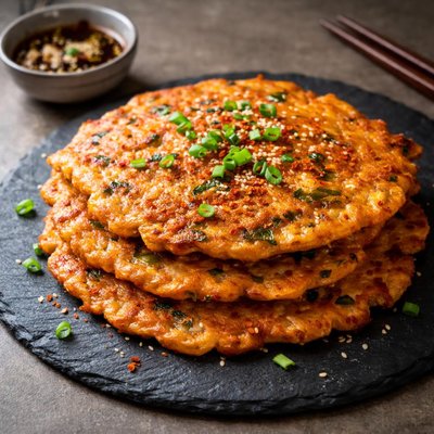 Kimchi pancakes