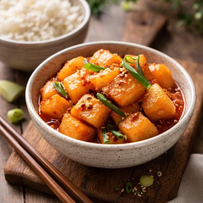 泡菜，白萝卜和米饭