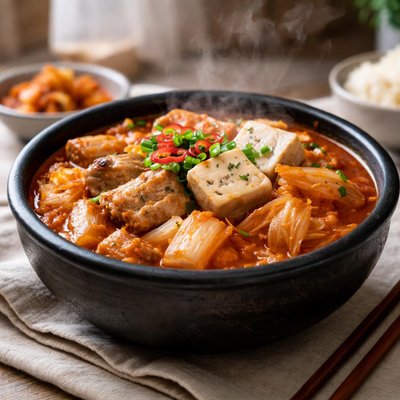 泡菜猪肚豆腐汤