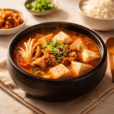 Kimchi tofu soup