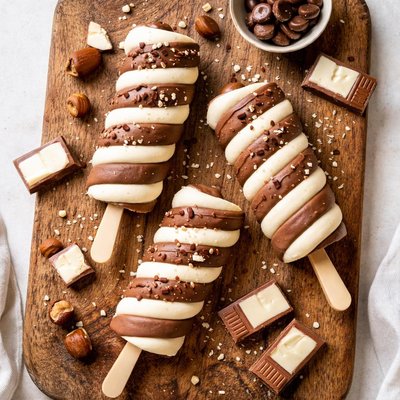 Kinder chocolate twister ice cream