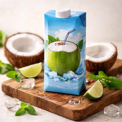 Kirkland carton of coconut water