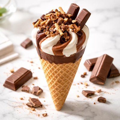 Kit kat ice cream cone