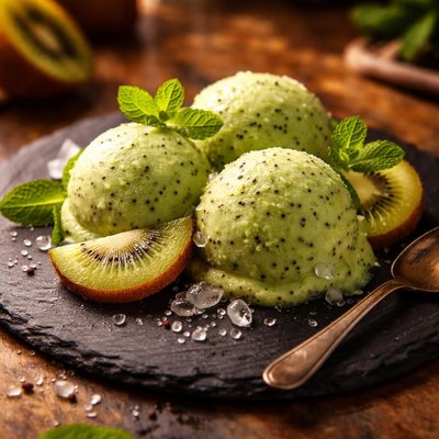 奇异果雪葩冰淇淋