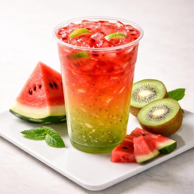 奇异果西瓜清凉饮料邓肯甜甜圈