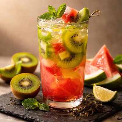 奇异果西瓜绿茶清凉饮料
