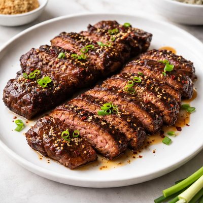 Korean bbq marinated steak