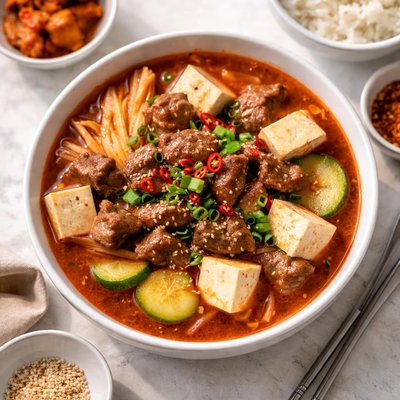 Korean beef tofu stew