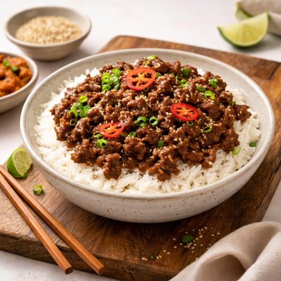 Korean beef with rice