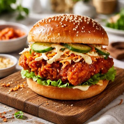 Korean chicken burger