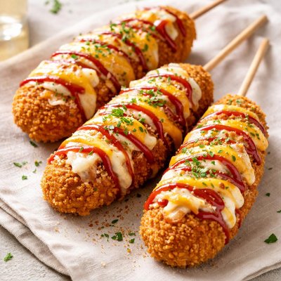 Korean corn cheese dog