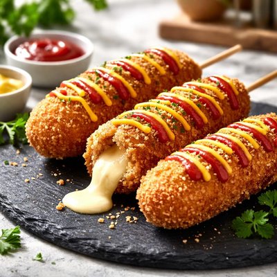 Korean Corn Dog mit Käse