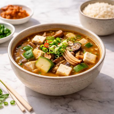 Korean fermented soybean paste soup