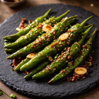 Korean green pepper side dish