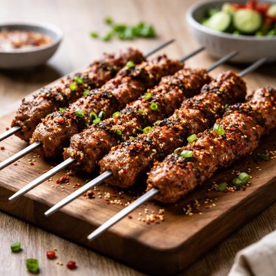 Korean lamb skewers