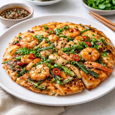 Korean seafood pancake