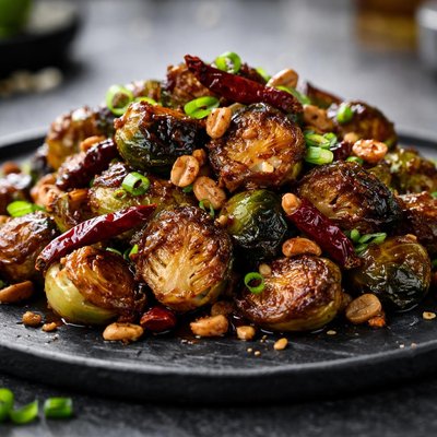 Kung pao brussel sprouts