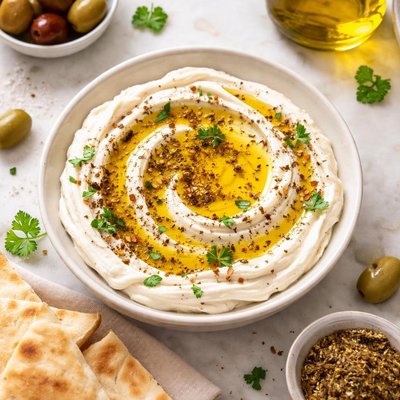 Labneh with olive oil