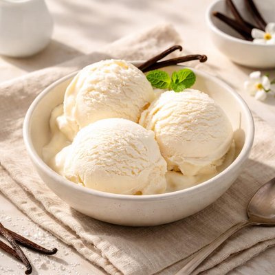 Lactose-free vanilla ice cream