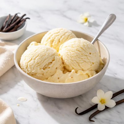 Lactose free vanilla ice cream
