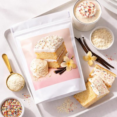 Lady boss lean vanilla cake protein powder