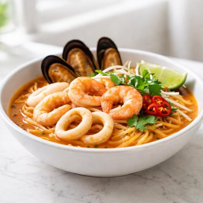 Laksa seafood