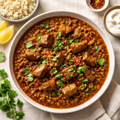 Lamb and lentil masala
