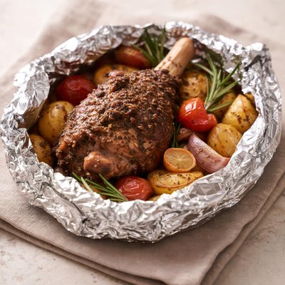 锡纸烤羊肉