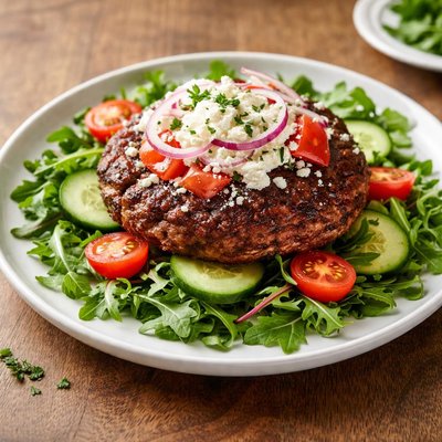 Hamburguesa de cordero sin pan