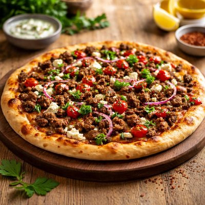Lamb pizza