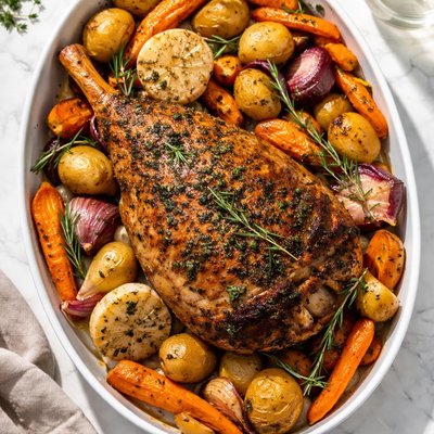 Lamb roast with vegetables