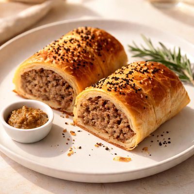 Lamb sausage roll