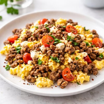 Lamb scrambled eggs