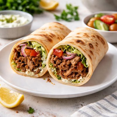 Lamb shawarma wrap