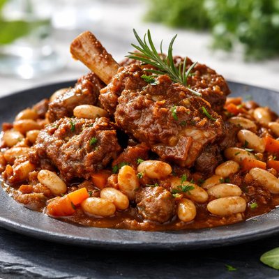 Lamb stew with beans