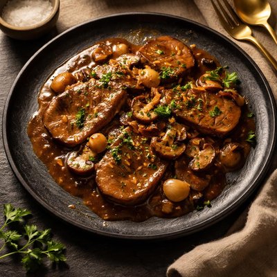 Langue de boeuf sauce madeire