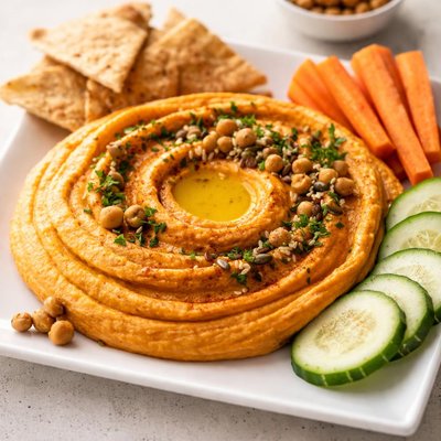 Lantanas carrot hummus