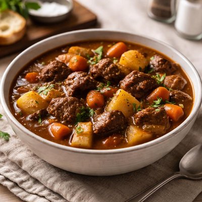 Large bowl beef stew