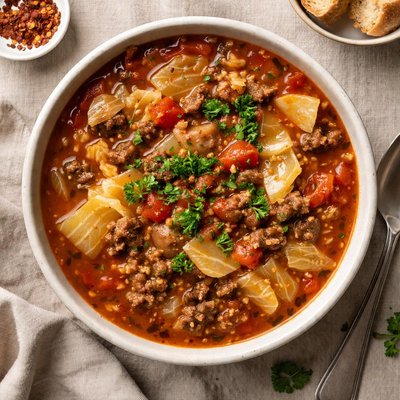 Large cabbage roll soup