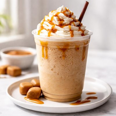 Large caramel frappe