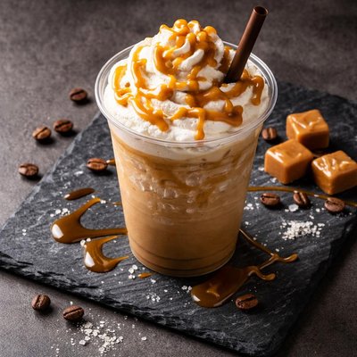 Large carmel frappe