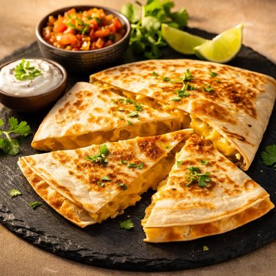 Large cheese quesidilla