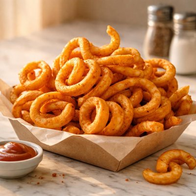 Large curly fries