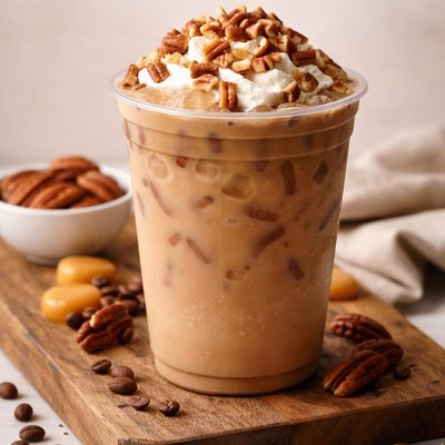 大杯邓肯冰咖啡奶油山核桃