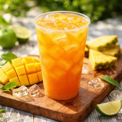 Large dunkin mango pineapple refresher