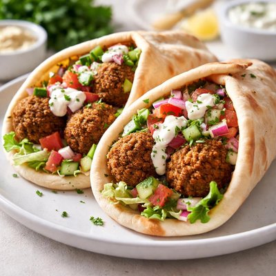 Large falafel gyros